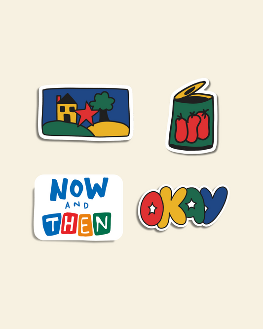 At Home Journal/Scrapbooking Sticker Pack (4 Stickers)
