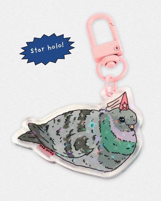 Pigeon Princess Keychain