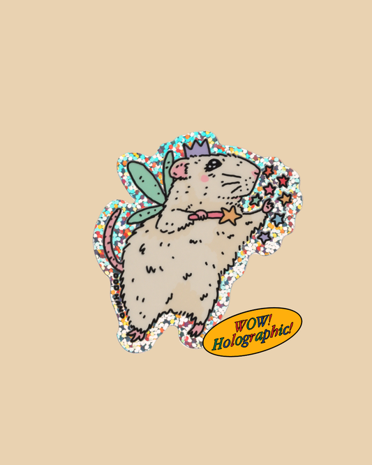 Fairy Mouse Holographic Sticker