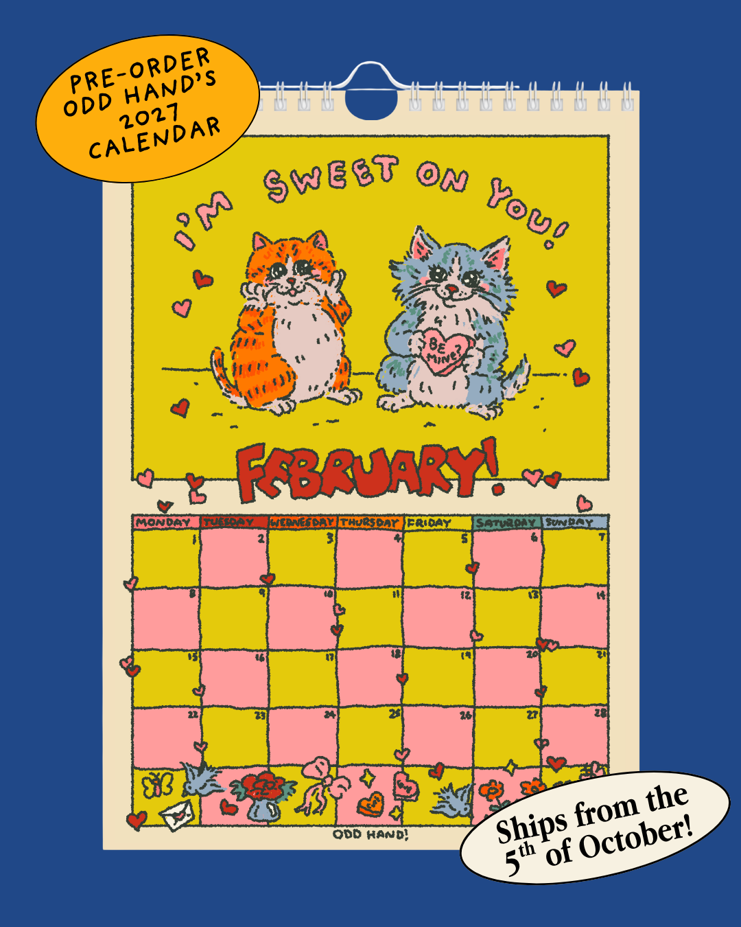 Odd Hand's 2027 Calendar