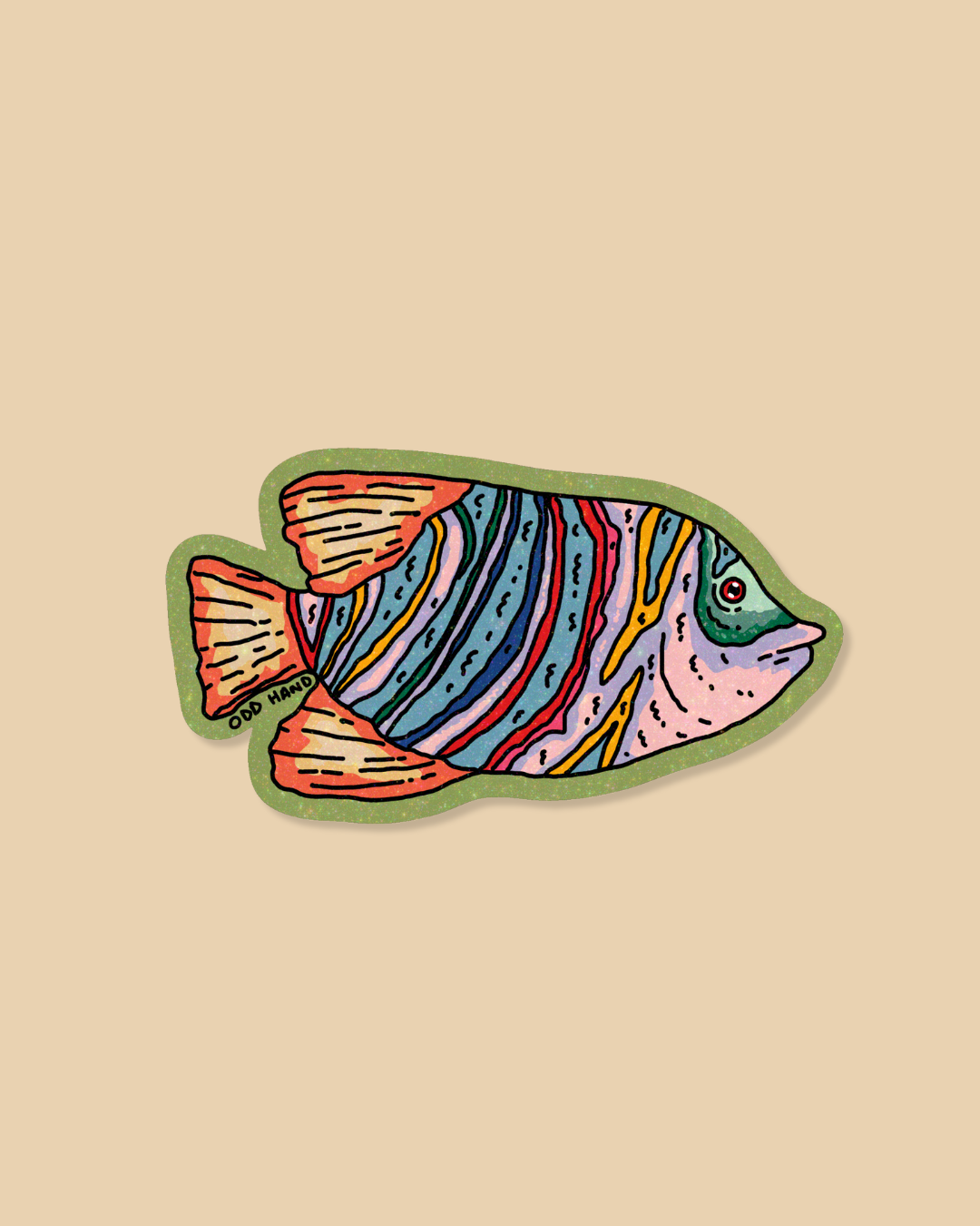 Rainbow Soft Sparkle Fish Sticker