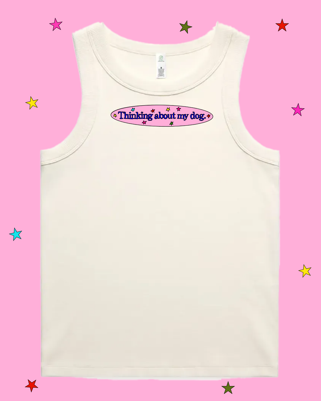 Thinking About My Dog Organic Rib Tank (By Rat Baby)