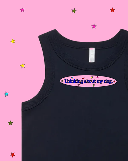 Thinking About My Dog Organic Rib Tank (By Rat Baby)
