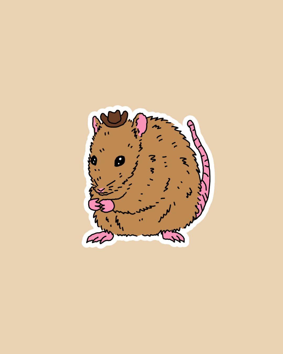 Rat Cowboy Sticker