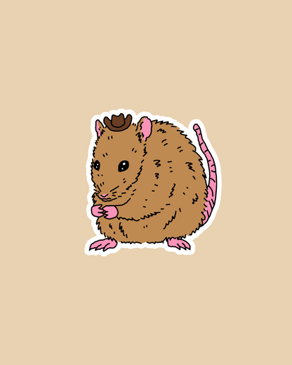 Rat Cowboy Sticker
