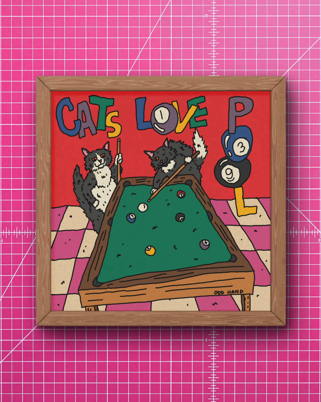 Cats Love Pool Print