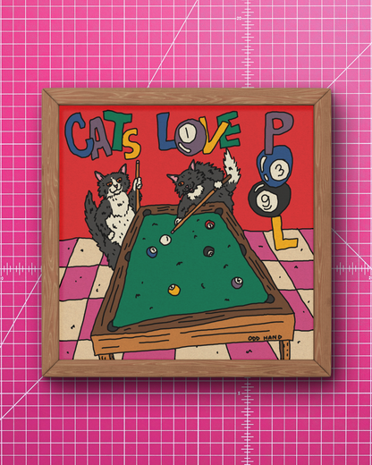 Cats Love Pool Print