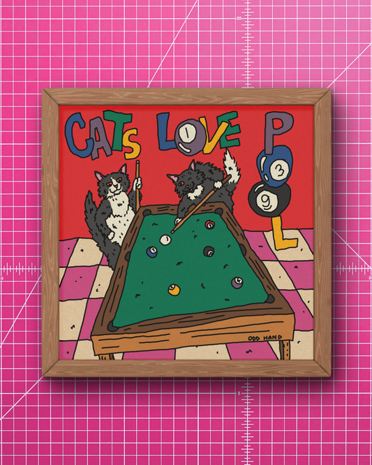 Cats Love Pool Print