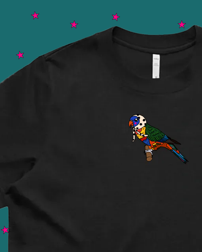 Rainbow Lorikeet Diva Boxy Tee (By Rat Baby)