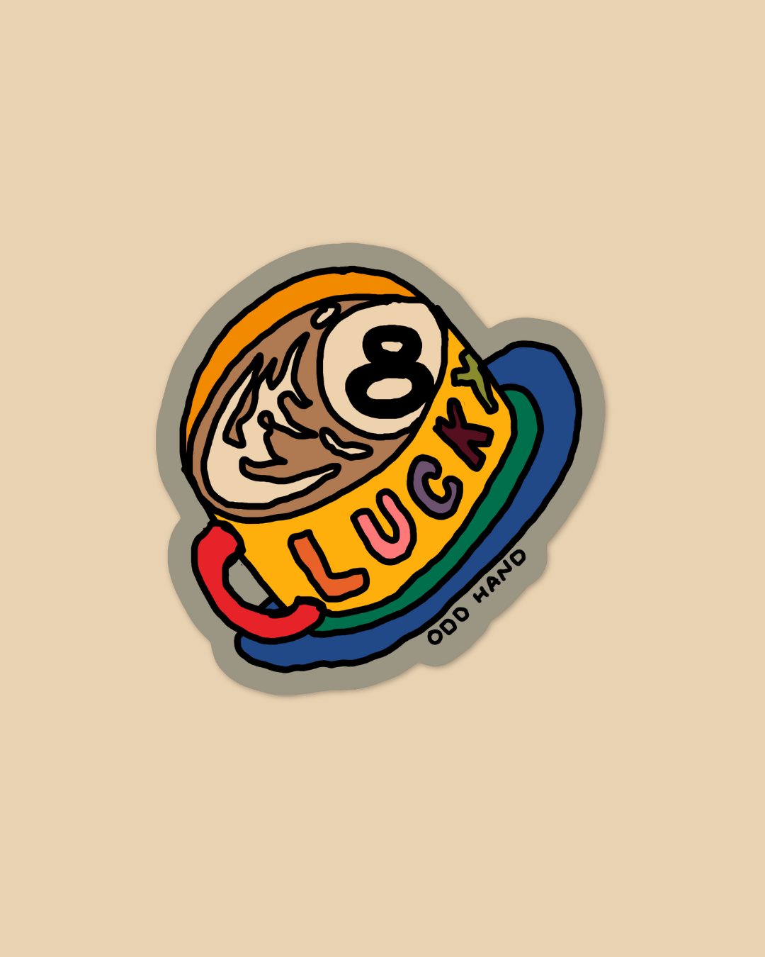 8-Ball Coffee Sticker