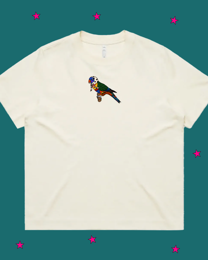 Rainbow Lorikeet Diva Boxy Tee (By Rat Baby)