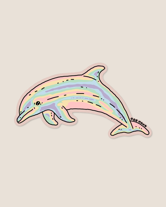 Rainbow Dolphin Sticker