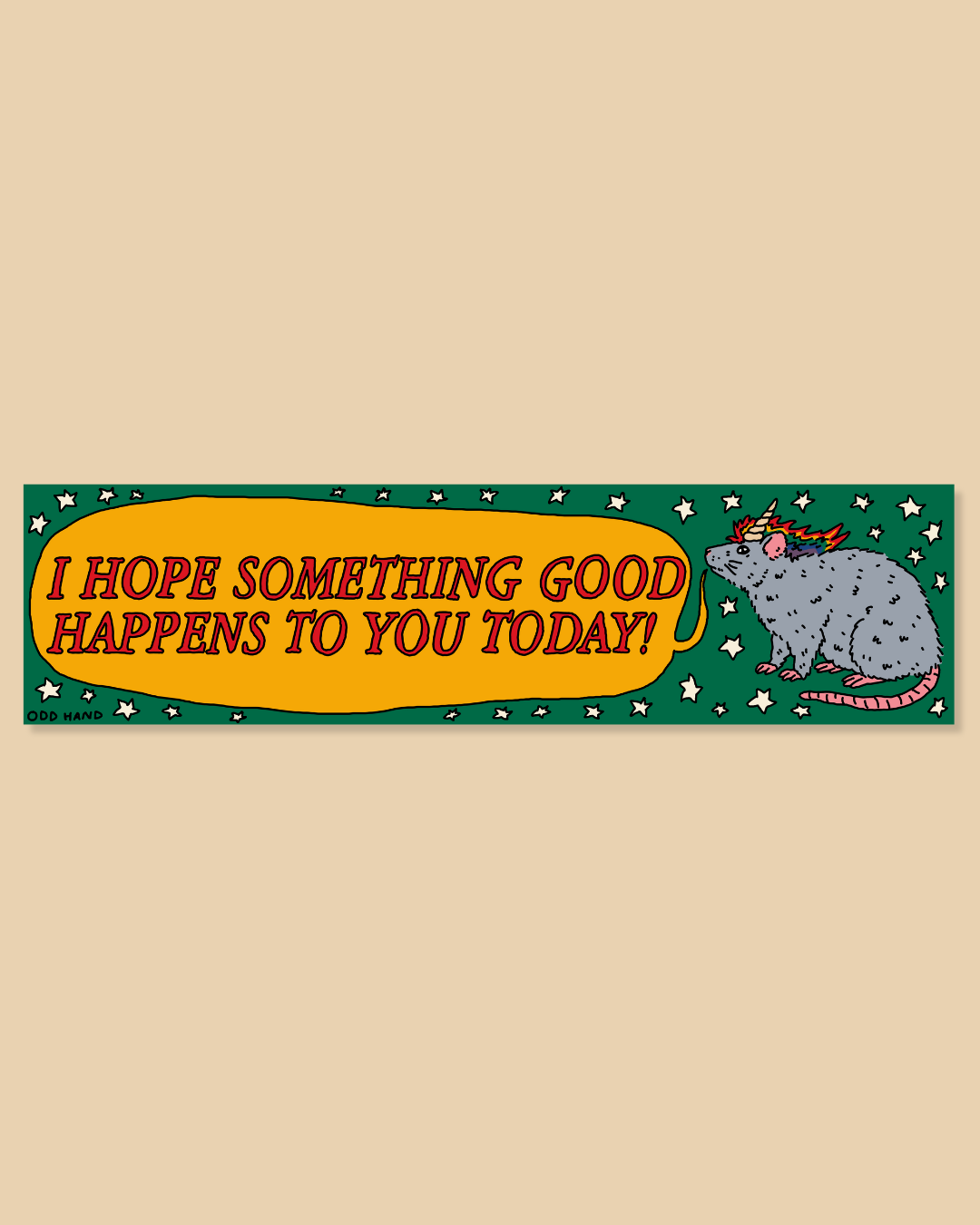 Something Good Rat Unicorn Bumper Sticker