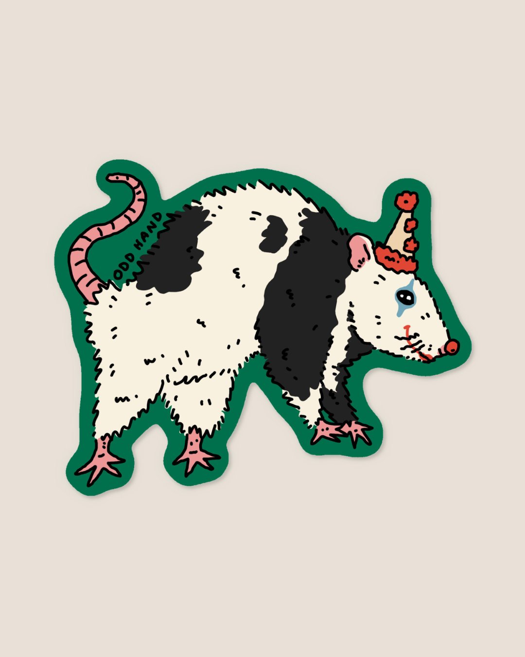 Rat Clown Sticker