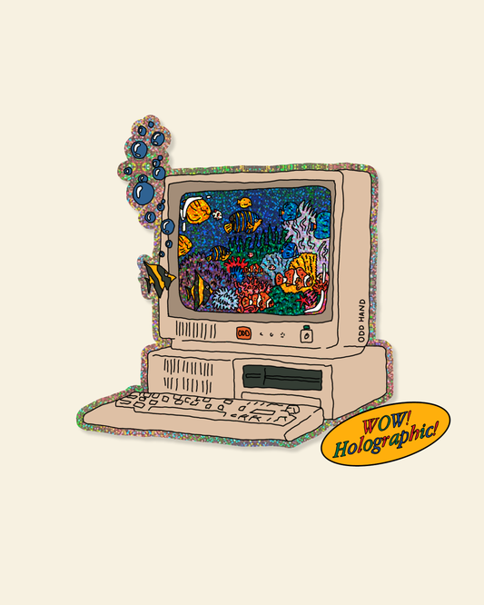 PC Aquarium Holographic Sticker