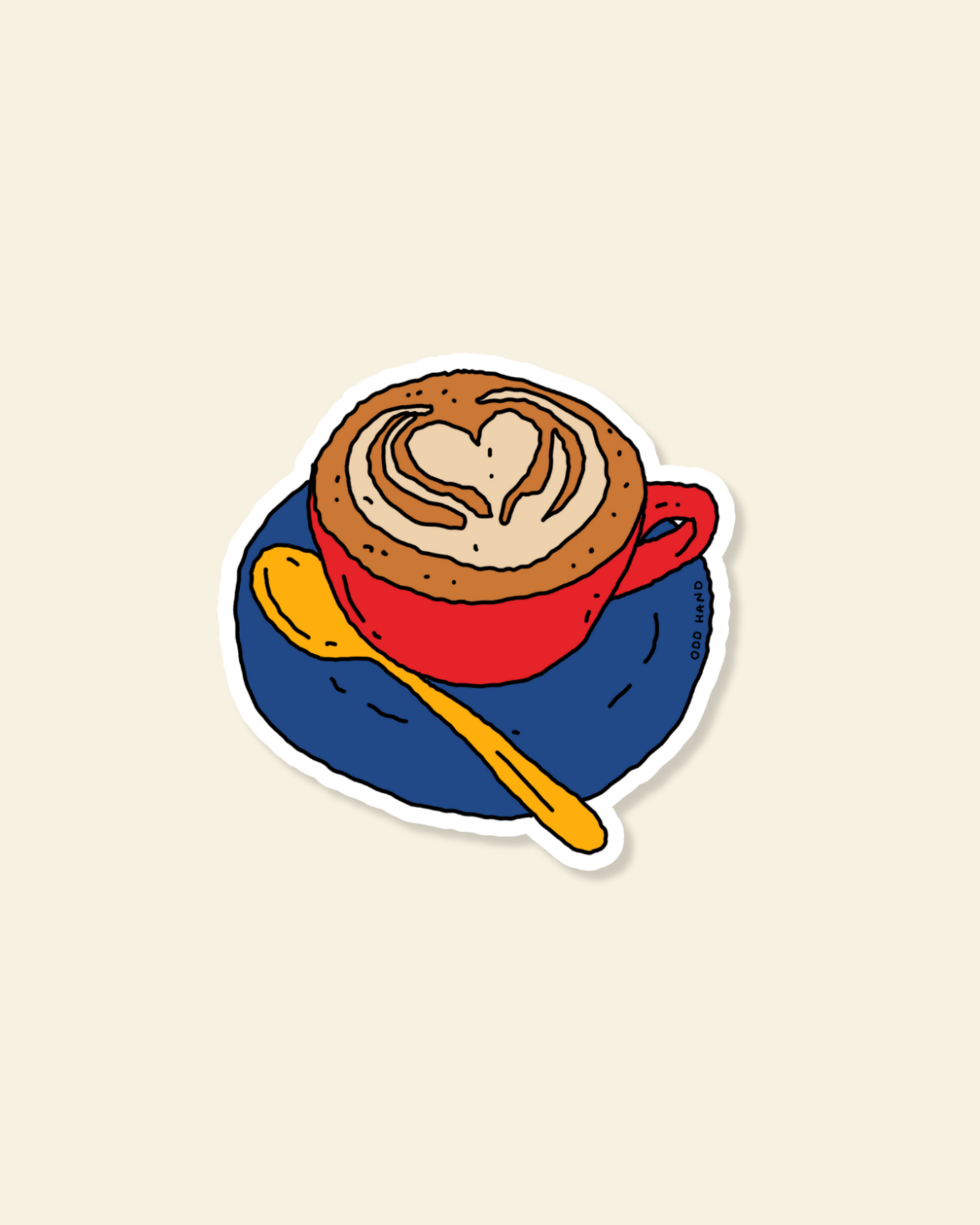 Latte Coffee Sticker