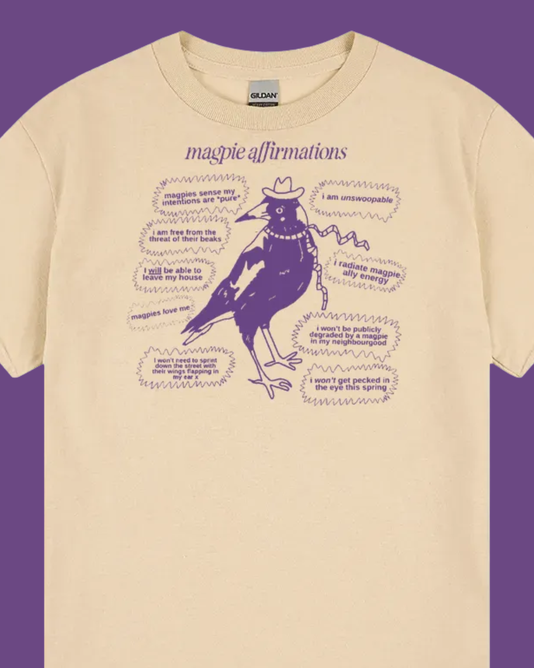 Magpie Affirmations T-Shirt (By Rat Baby)