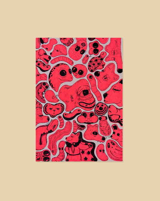 Neon Creatures Postcard