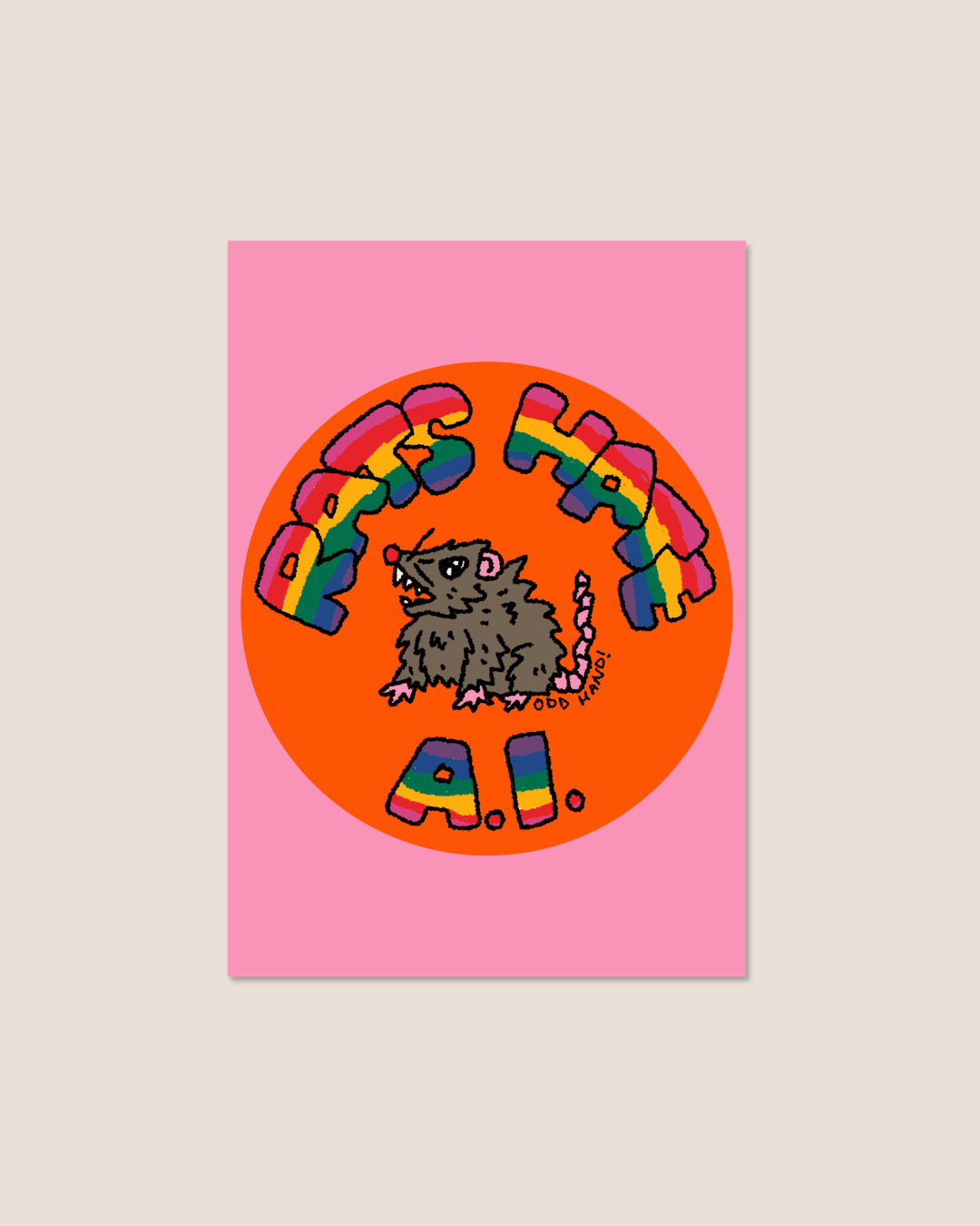 Rats Hate AI Postcard
