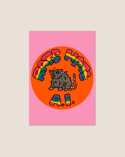 Rats Hate AI Postcard