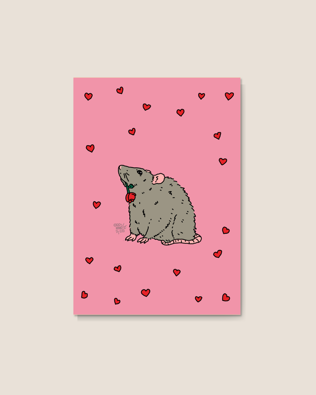 Rat Love Postcard