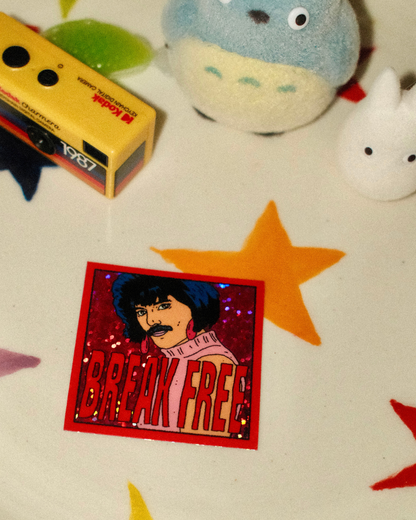 Break Free Holo Square Sticker