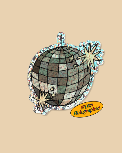 Disco Ball Holographic Sticker