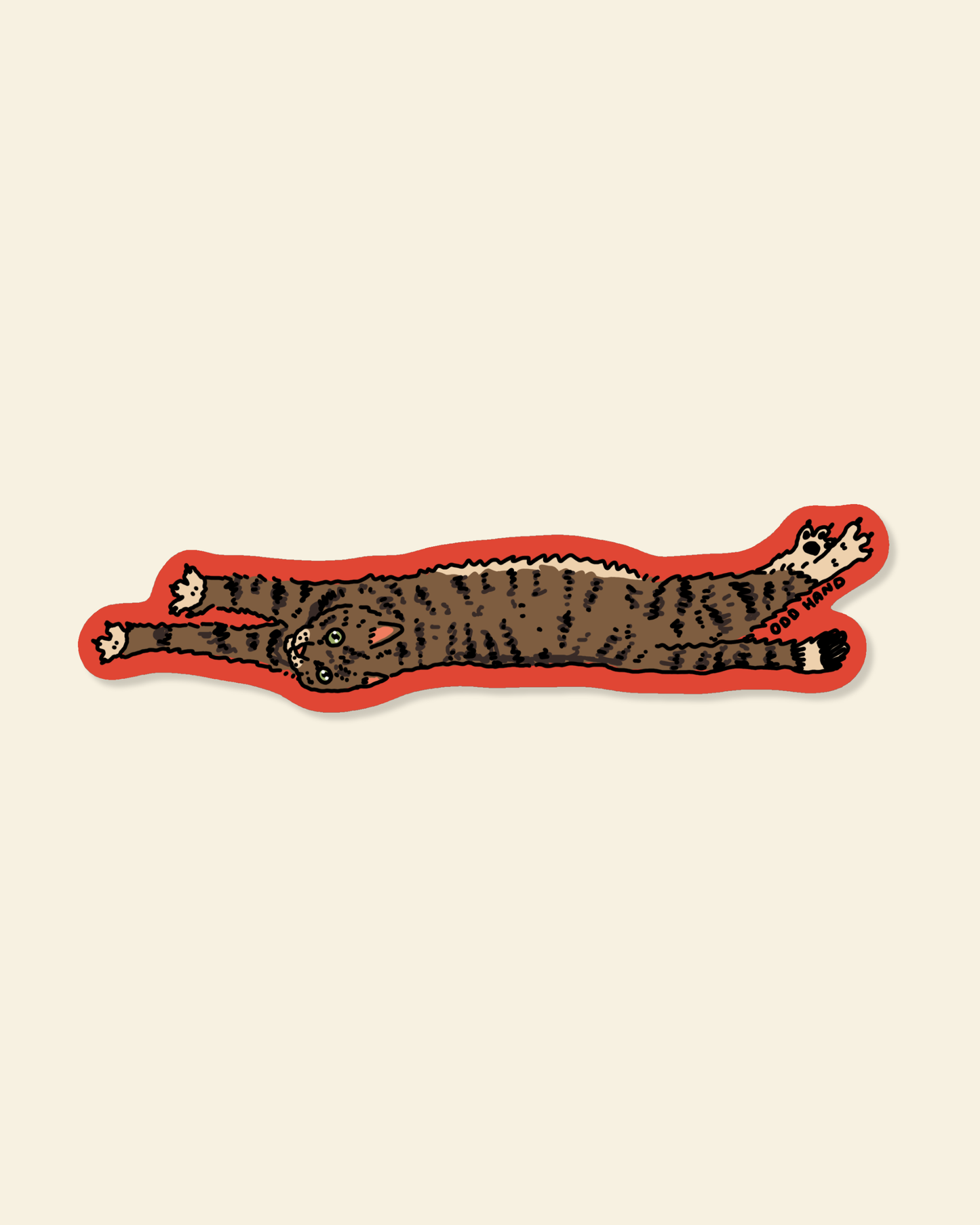 Stretch Cat Sticker