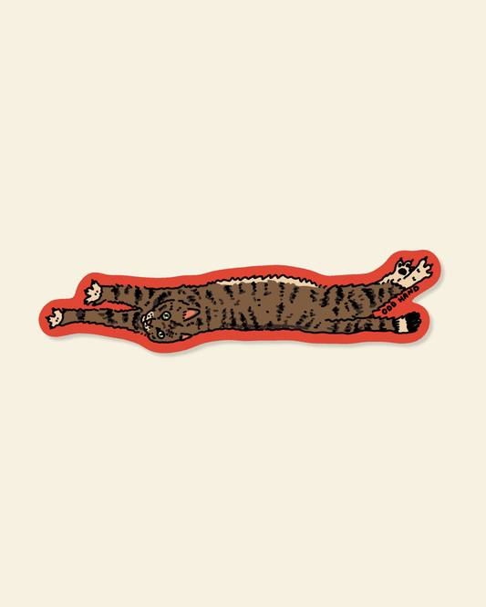 Stretch Cat Sticker
