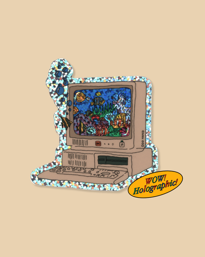 PC Aquarium Holographic Sticker