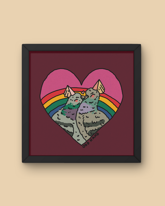 Pigeon Love Print