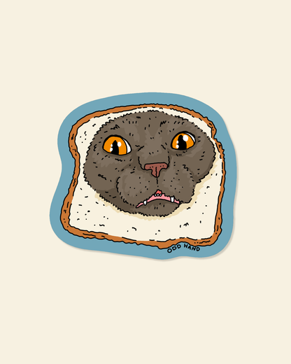 Toast Cat Sticker