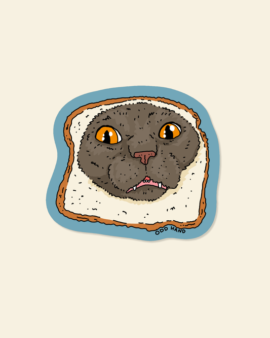 Toast Cat Sticker