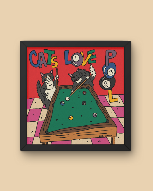 Cats Love Pool Print