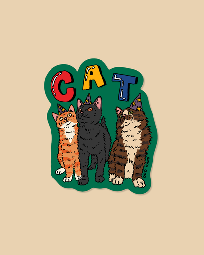 3 Cat Sticker