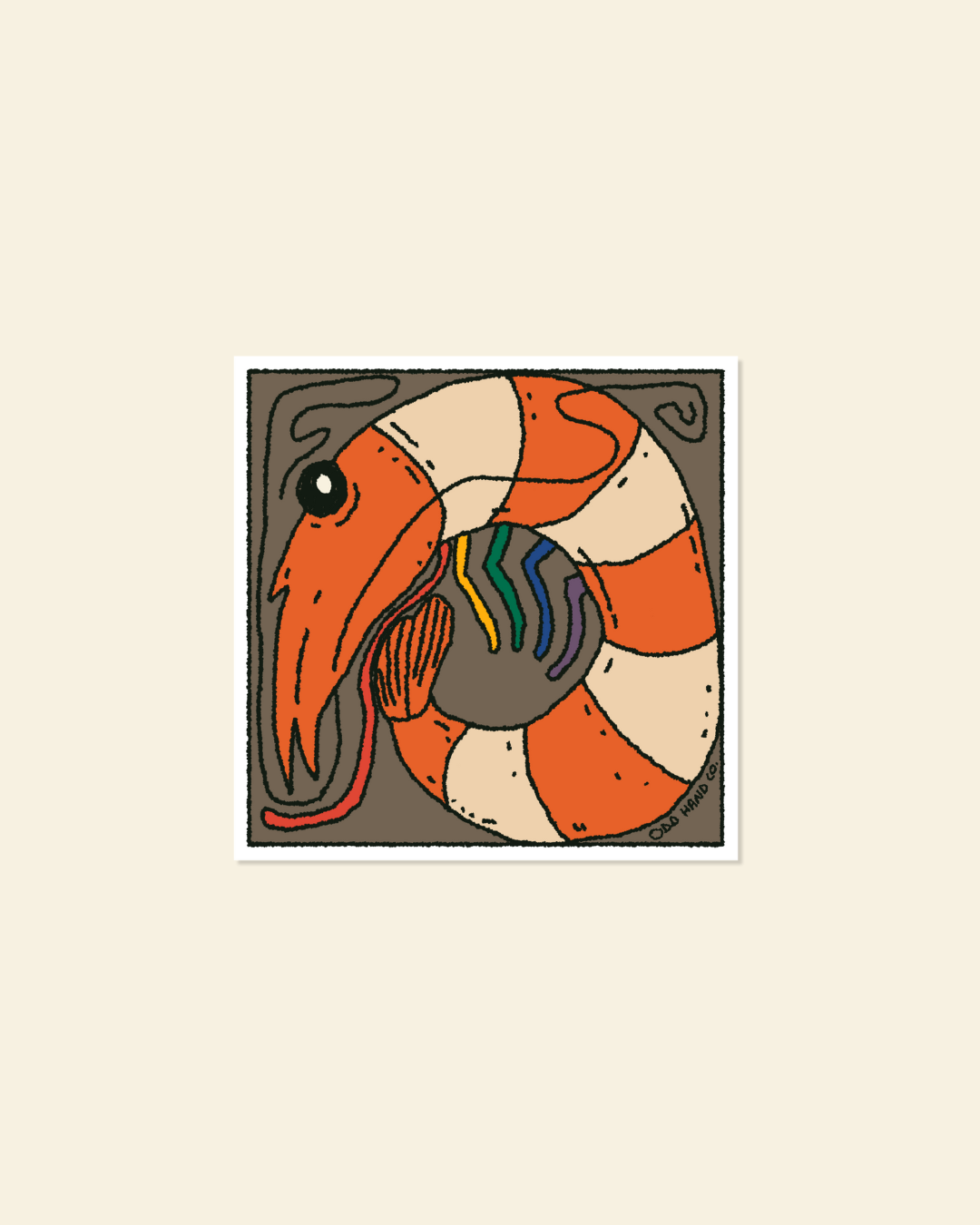 Medieval Prawn Sticker