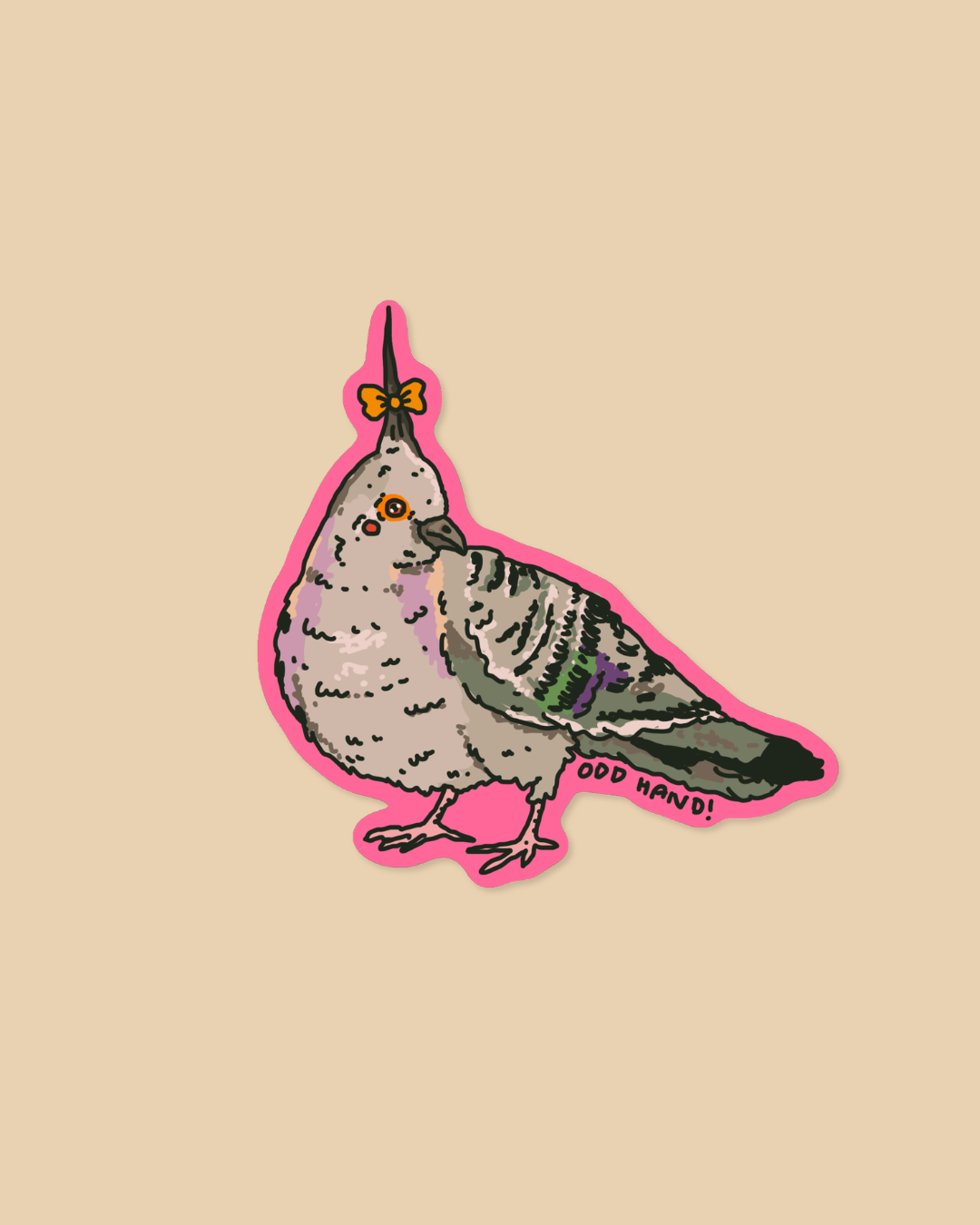 Crested Pigeon Sticker