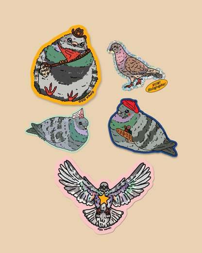 Pigeon Party Pack (5 Stickers)