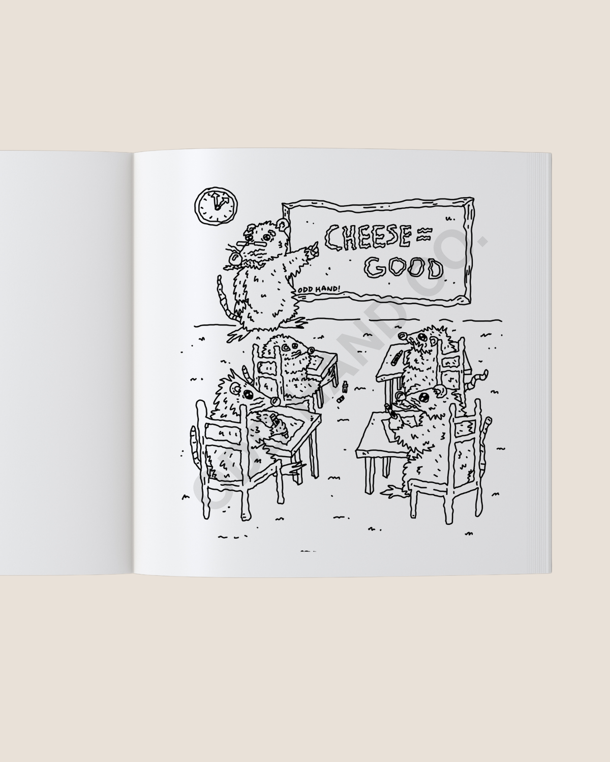 Odd Hand's Rat Colouring Book