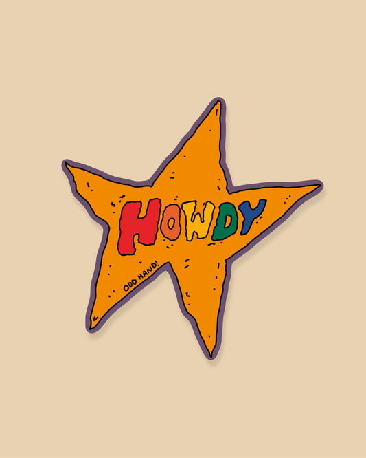 Rainbow Howdy Star Sticker