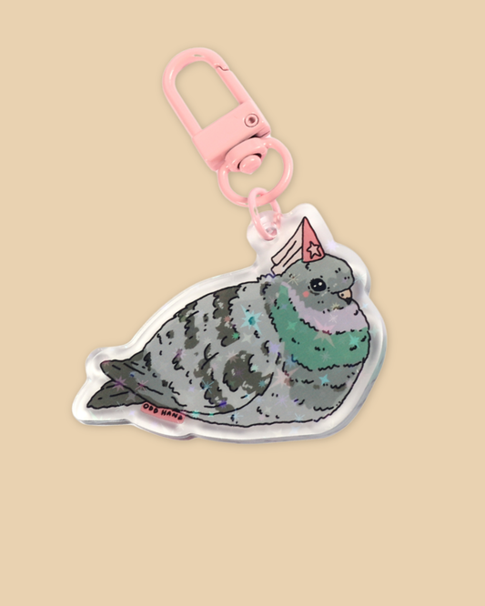 Pigeon Princess Keychain