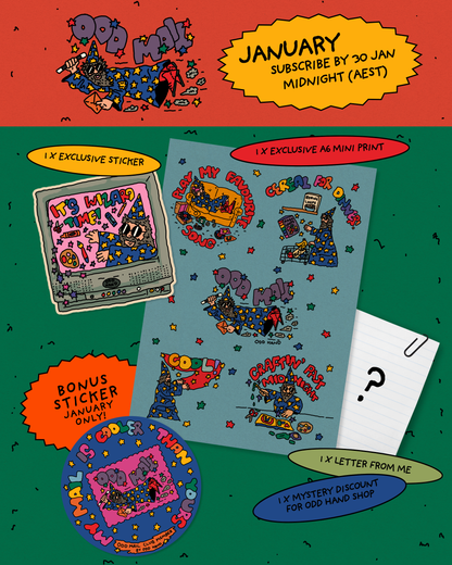 ODD MAIL: Monthly Sticker Club