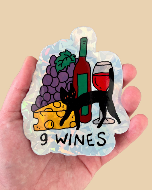 9 Wines Sticker