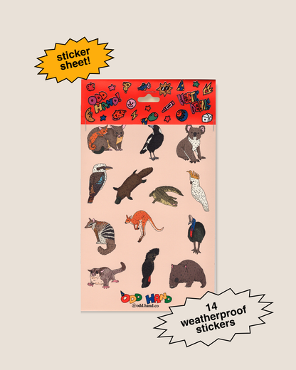 Aussie Animals Sticker Sheet