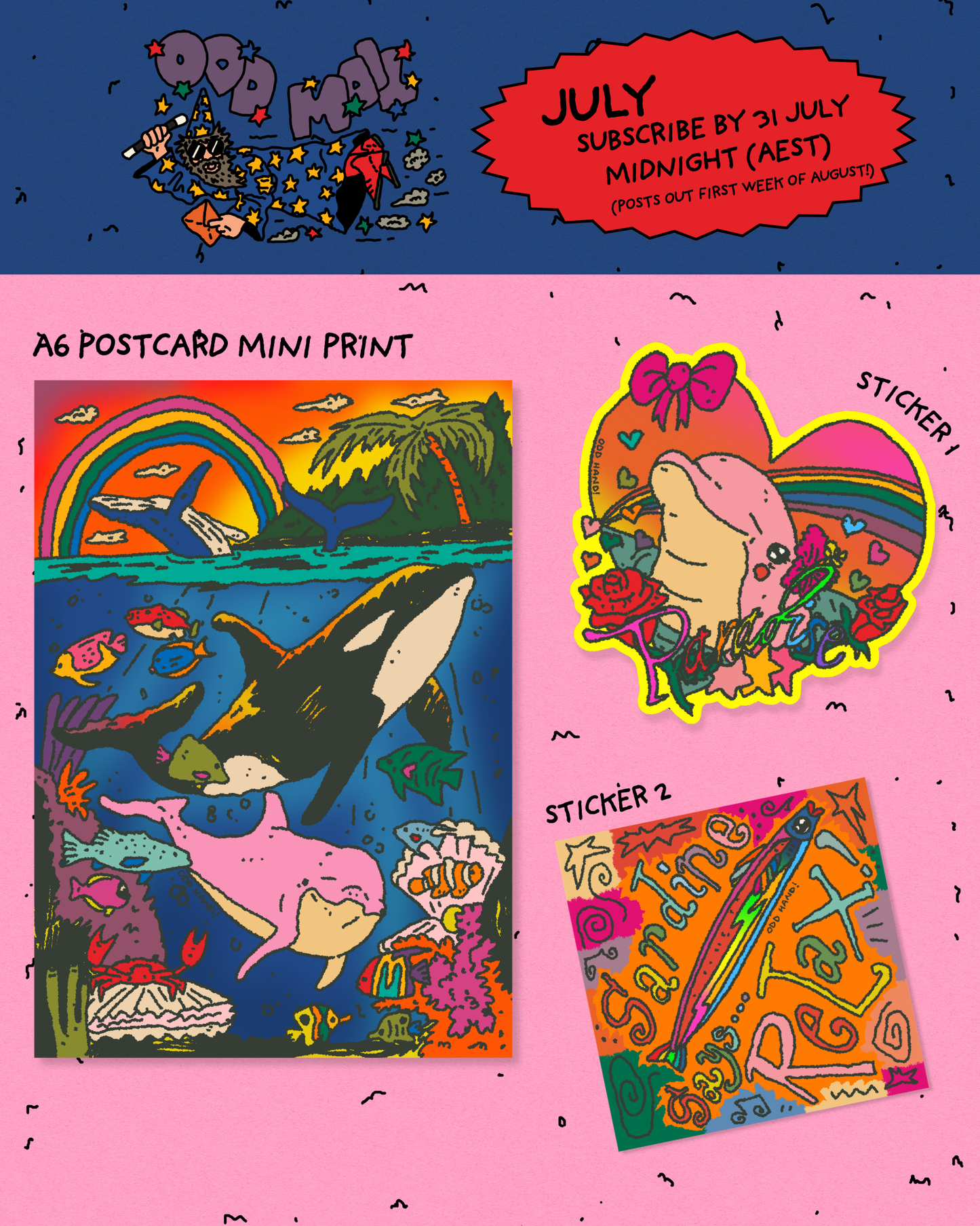 ODD MAIL: Monthly Sticker Club