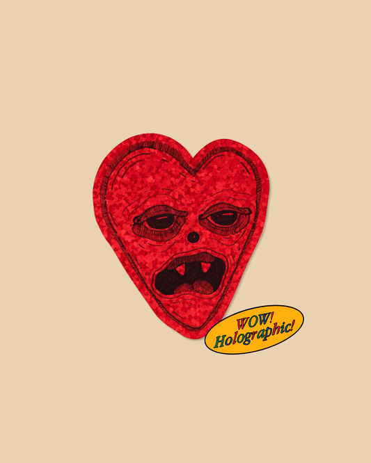 Vampire Heart Holographic Sticker