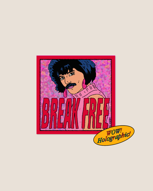 Break Free Holo Square Sticker