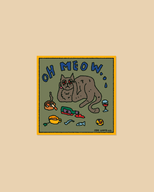 Oh Meow Cat Sticker