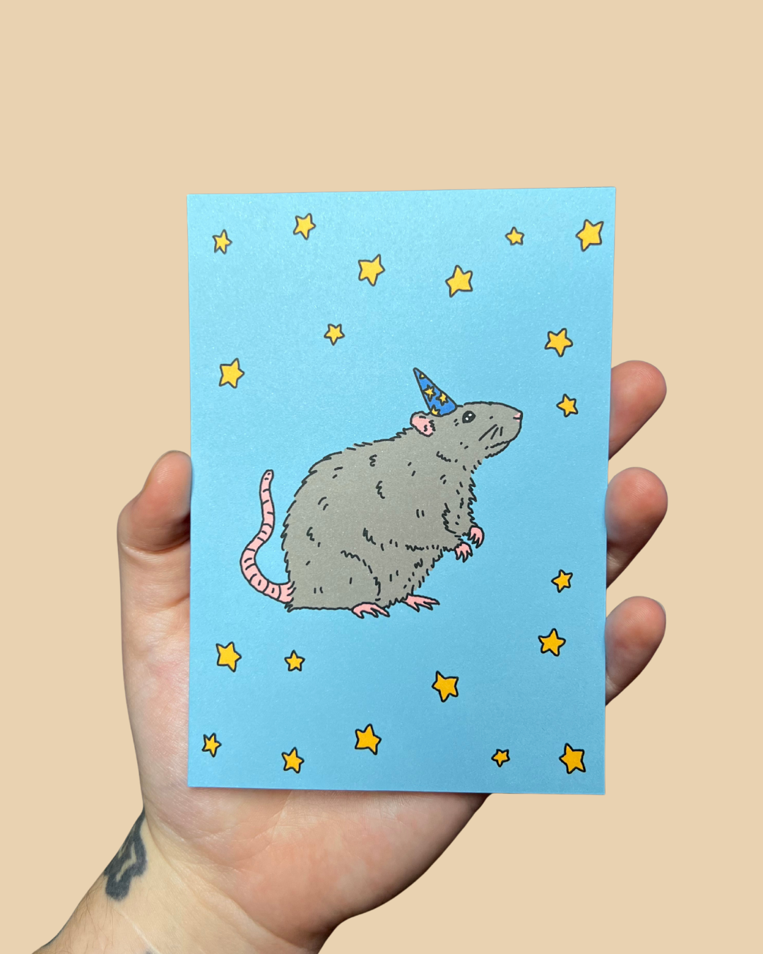 Rat Wizard Postcard