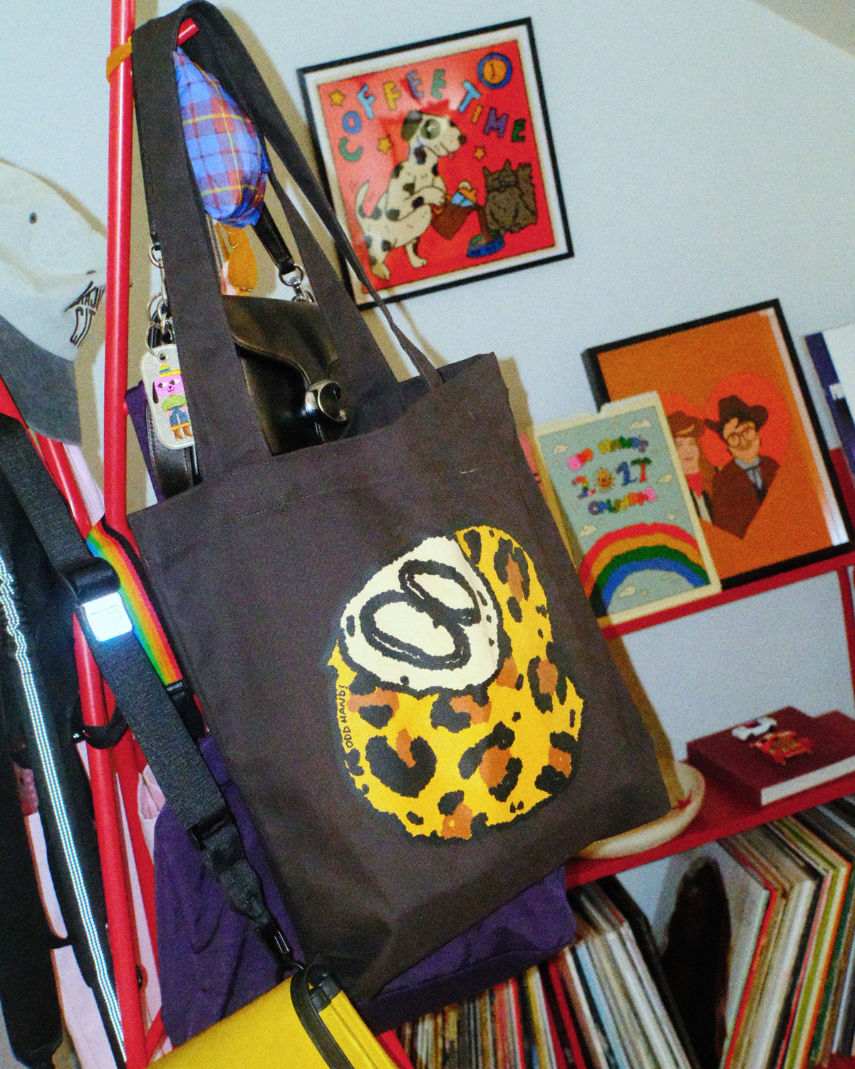Leopard Print 8 Ball Tote Bag